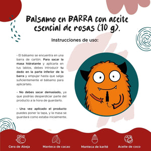 Instrucciones de uso balsamo Lulu en barra