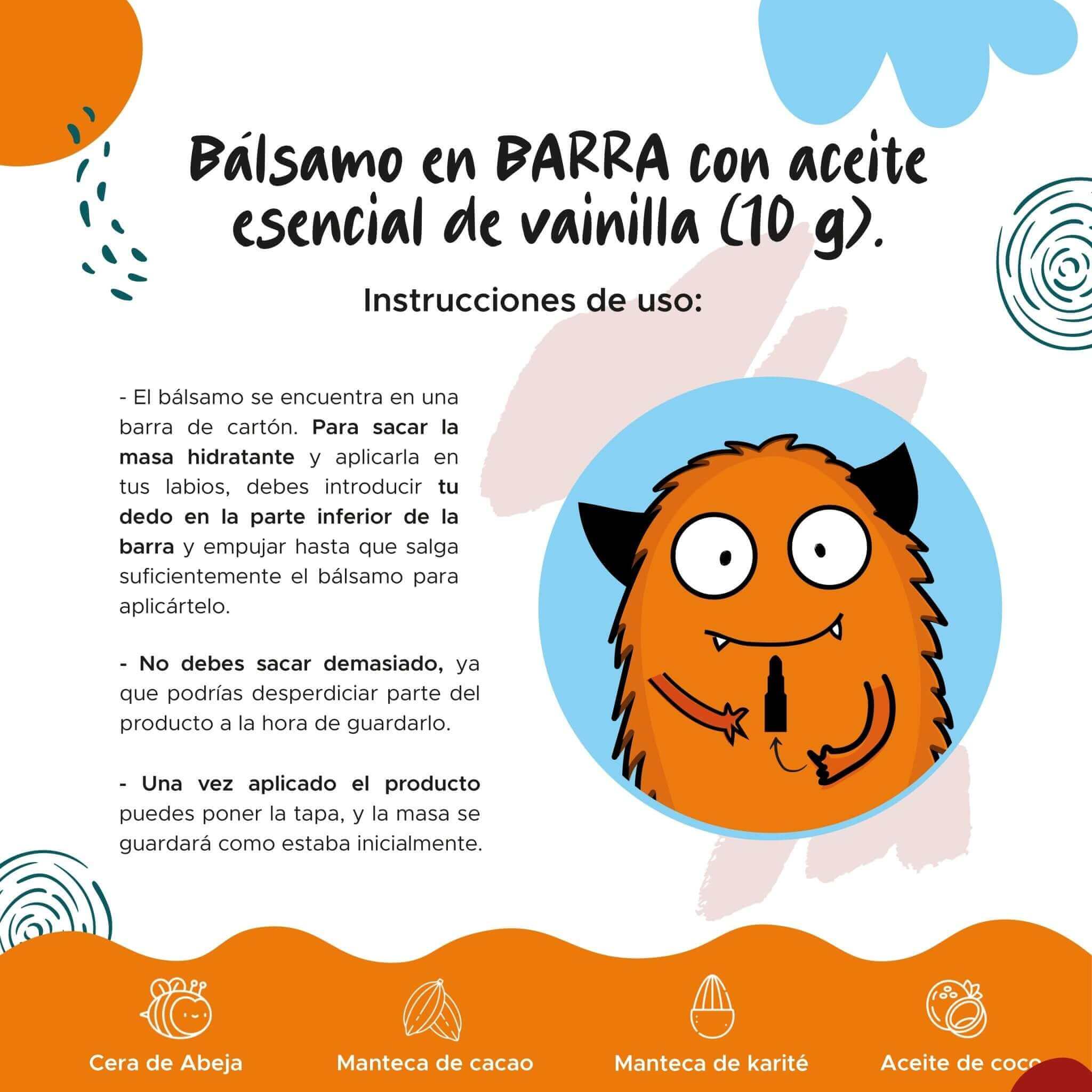 Instrucciones de uso balsamo barra