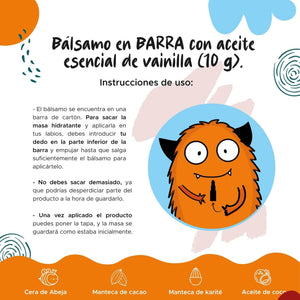 Instrucciones de uso balsamo barra